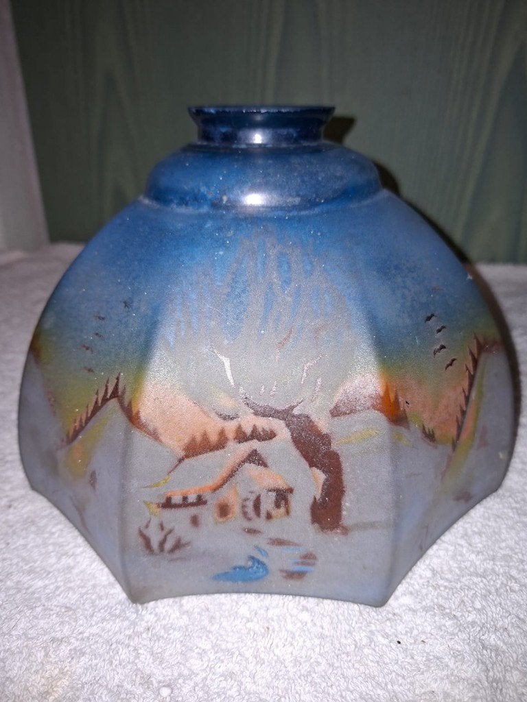 oude ronde kristallen lampenkap, begin 1900, Enlèvement ou Envoi