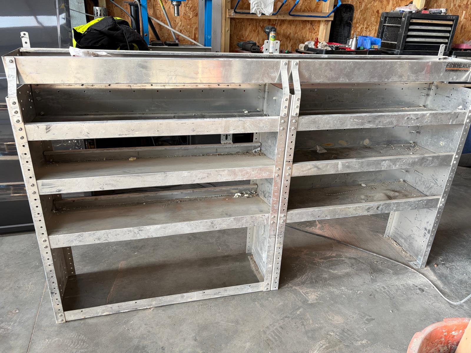 Aluminium bedrijfswagen inrichting/ rek, Huis en Inrichting, Ophalen, Zo goed als nieuw