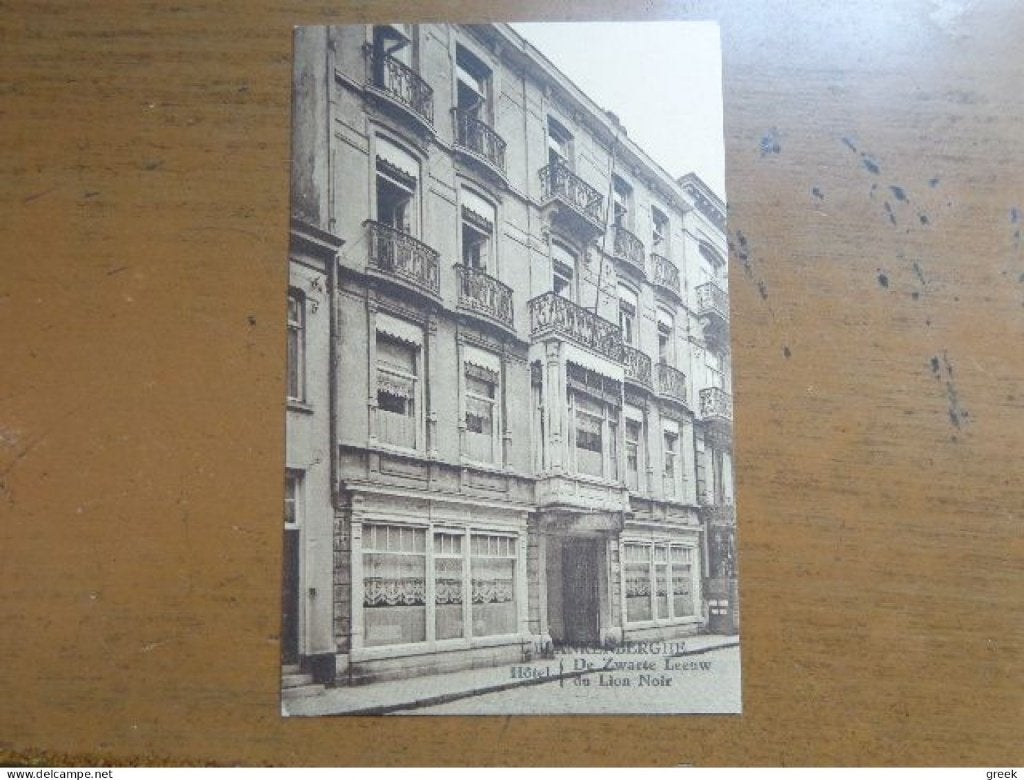 Postkaart Blankenberge, Hotel De Zwarte Leeuw, Verzenden, Ongelopen, West-Vlaanderen