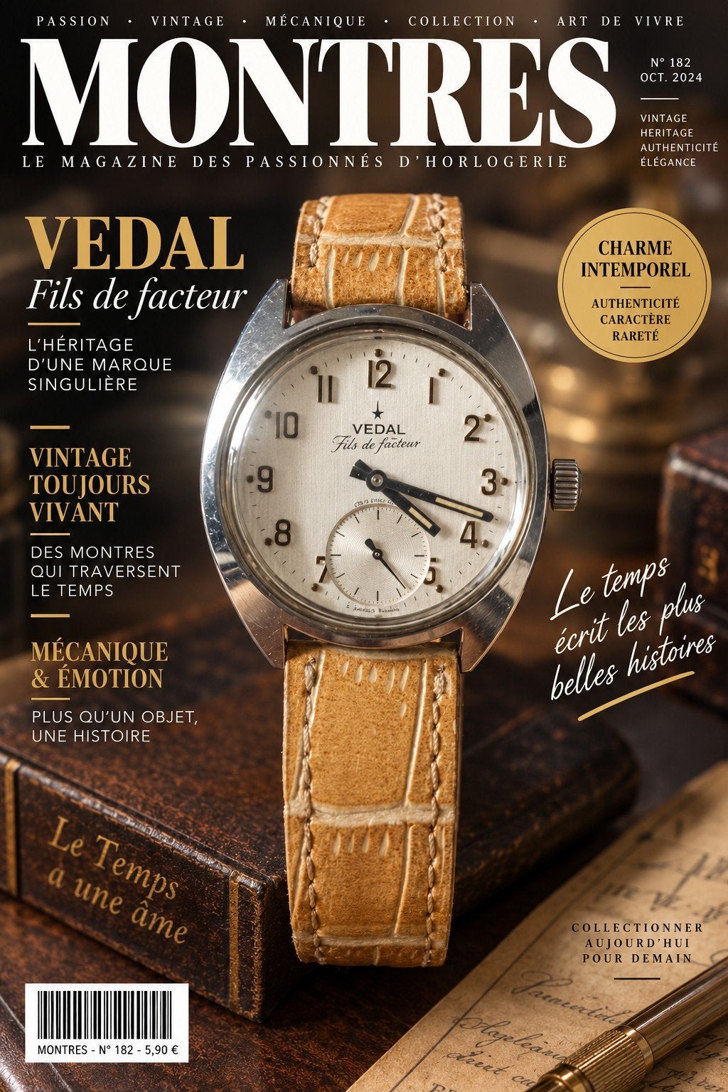 Montre VERDAL TYPE TOUR DE FRANCE VINTAGE SWISS MADE 60-62, Enlèvement ou Envoi, Acier, Cuir