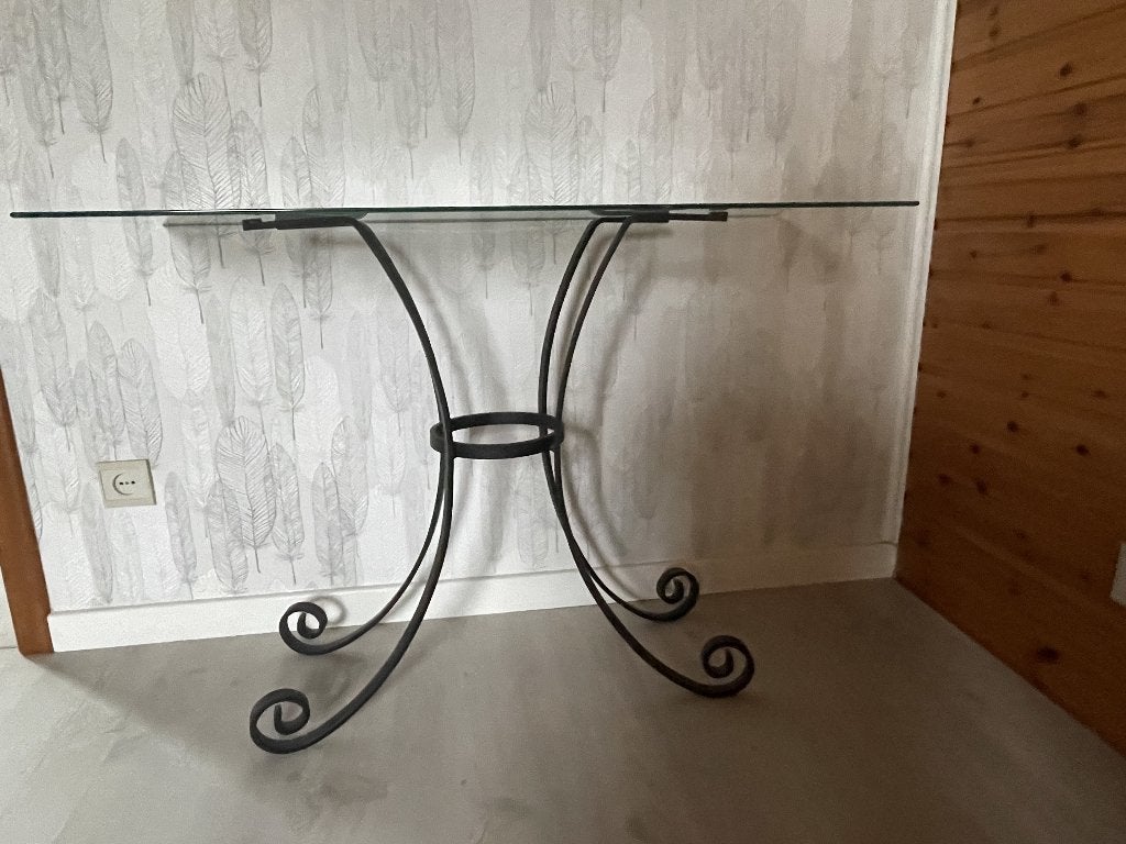 Glazen tafel, Ophalen, Zo goed als nieuw, Rechthoekig, 50 tot 100 cm