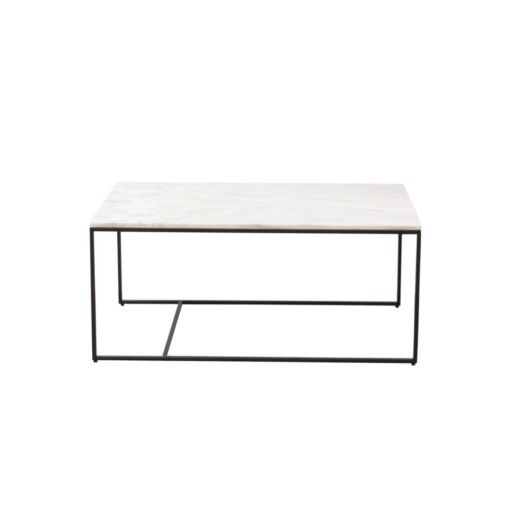 Salontafel Miles – wit marmer (Furnified), Huis en Inrichting, Ophalen, Overige materialen, 50 tot 100 cm, 50 tot 100 cm