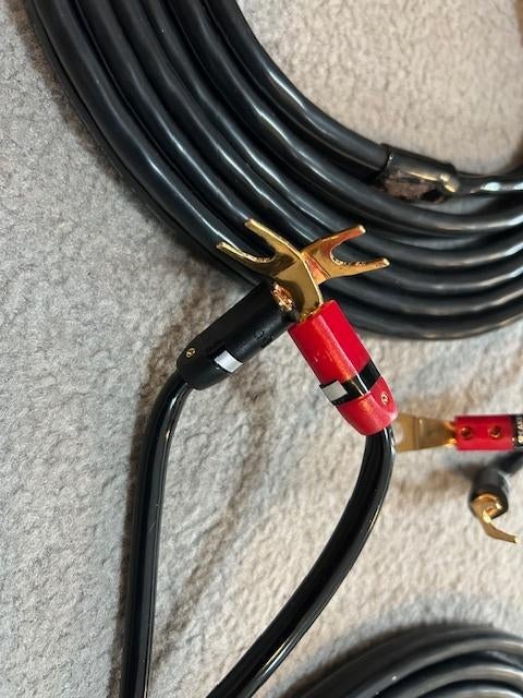 Audioquest rocket 11 2x4m, Ophalen, Gebruikt, 2 tot 5 meter, Luidsprekerkabel