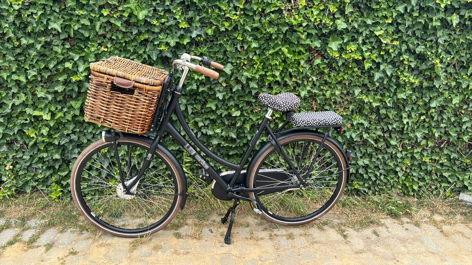 Zwarte damesfiets Cortina U4 Transport 57cm 3 versnellingen, Ophalen, Terugtraprem, Gebruikt, Versnellingen