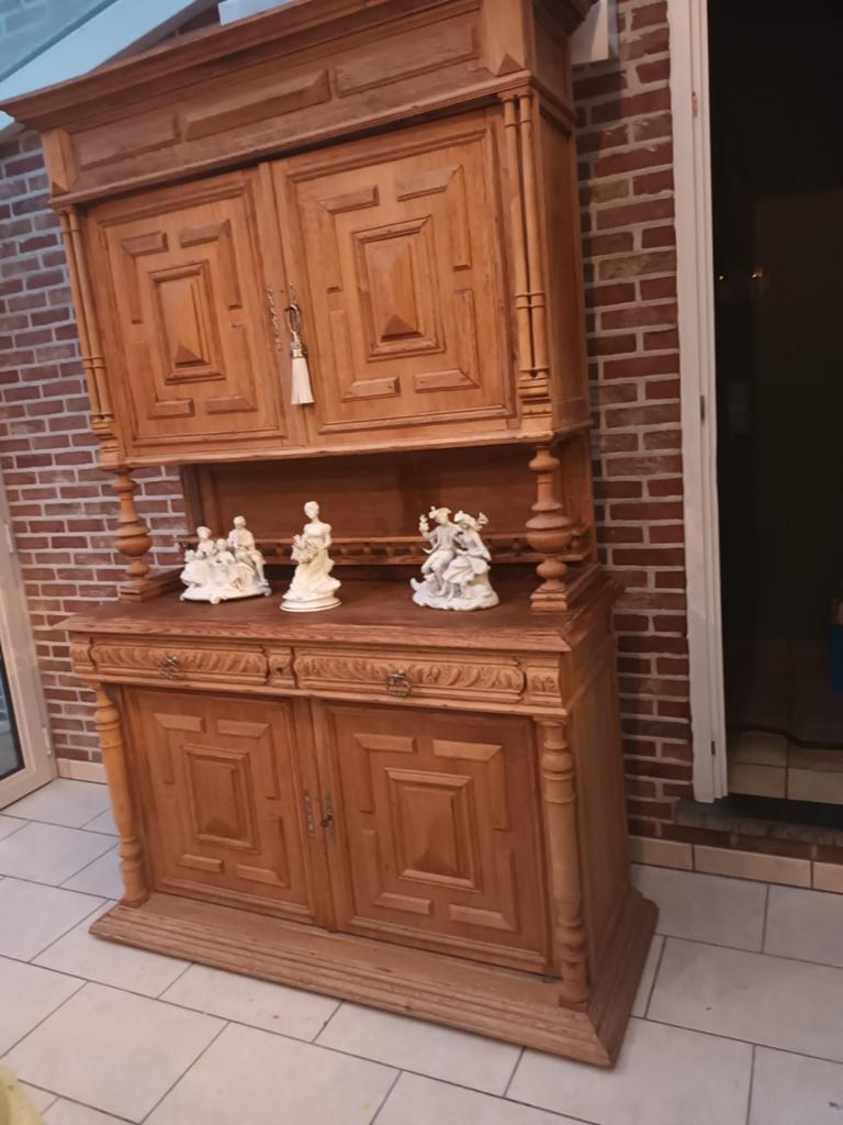 Antieke kast in 2 delen gezandstraald, Enlèvement