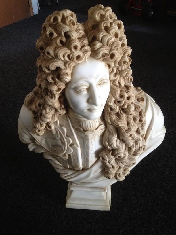 Marmeren buste van Lodewijk de 14e  Beeld zonnekoning, Antiek en Kunst, Ophalen