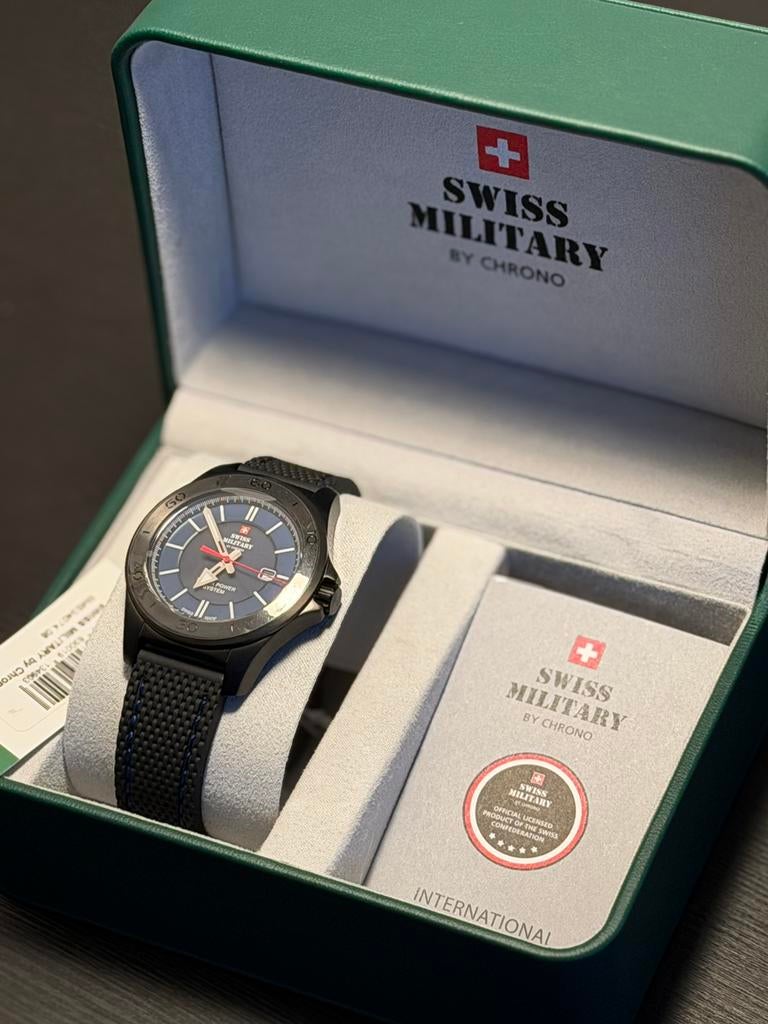Swiss Military by Chrono – Solar Horloge | Nieuw | Full Set, Handtassen en Accessoires, Horloges | Heren, Nieuw, Ophalen