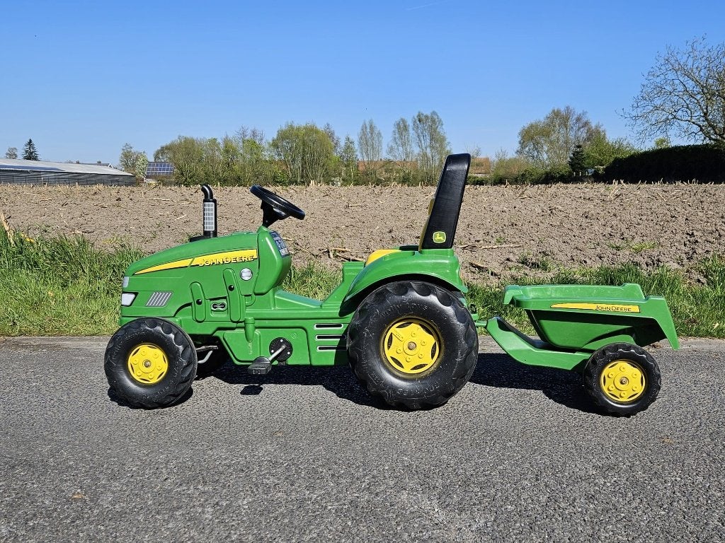 John Deere tractor met aanhangwagen, Kinderen en Baby's, Speelgoed | Buiten | Voertuigen en Loopfietsen, Ophalen, Gebruikt, Trapvoertuig