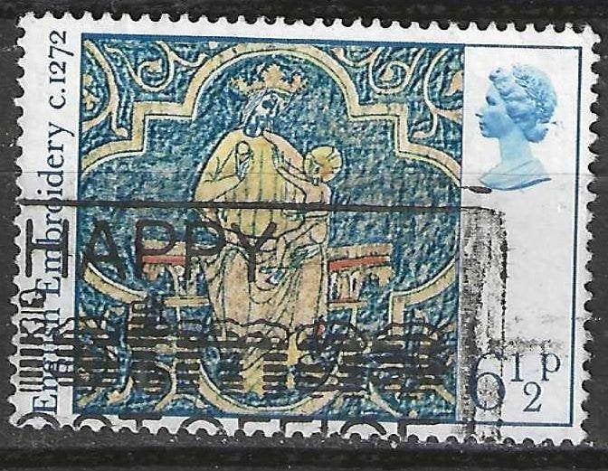 Grande-Bretagne 1976 - Yvert 813 - Noël - Tapis (ST), Envoi, Affranchi