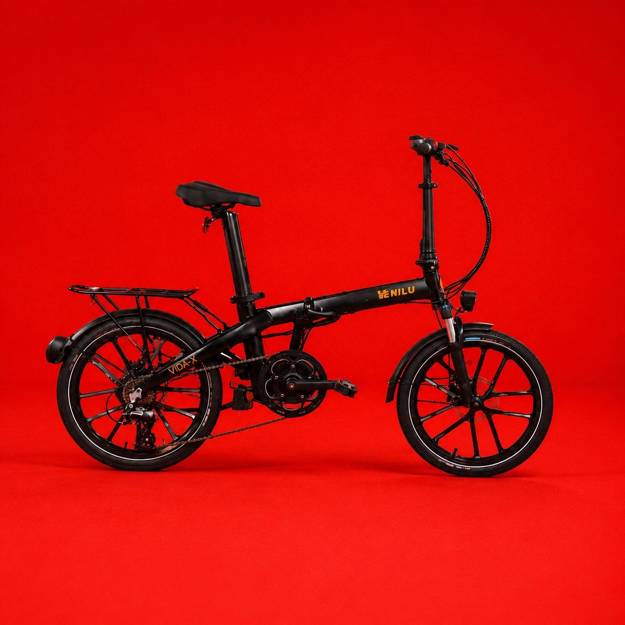Vélo électrique pliable NILU VIDA X – Noir, Enlèvement, Comme neuf