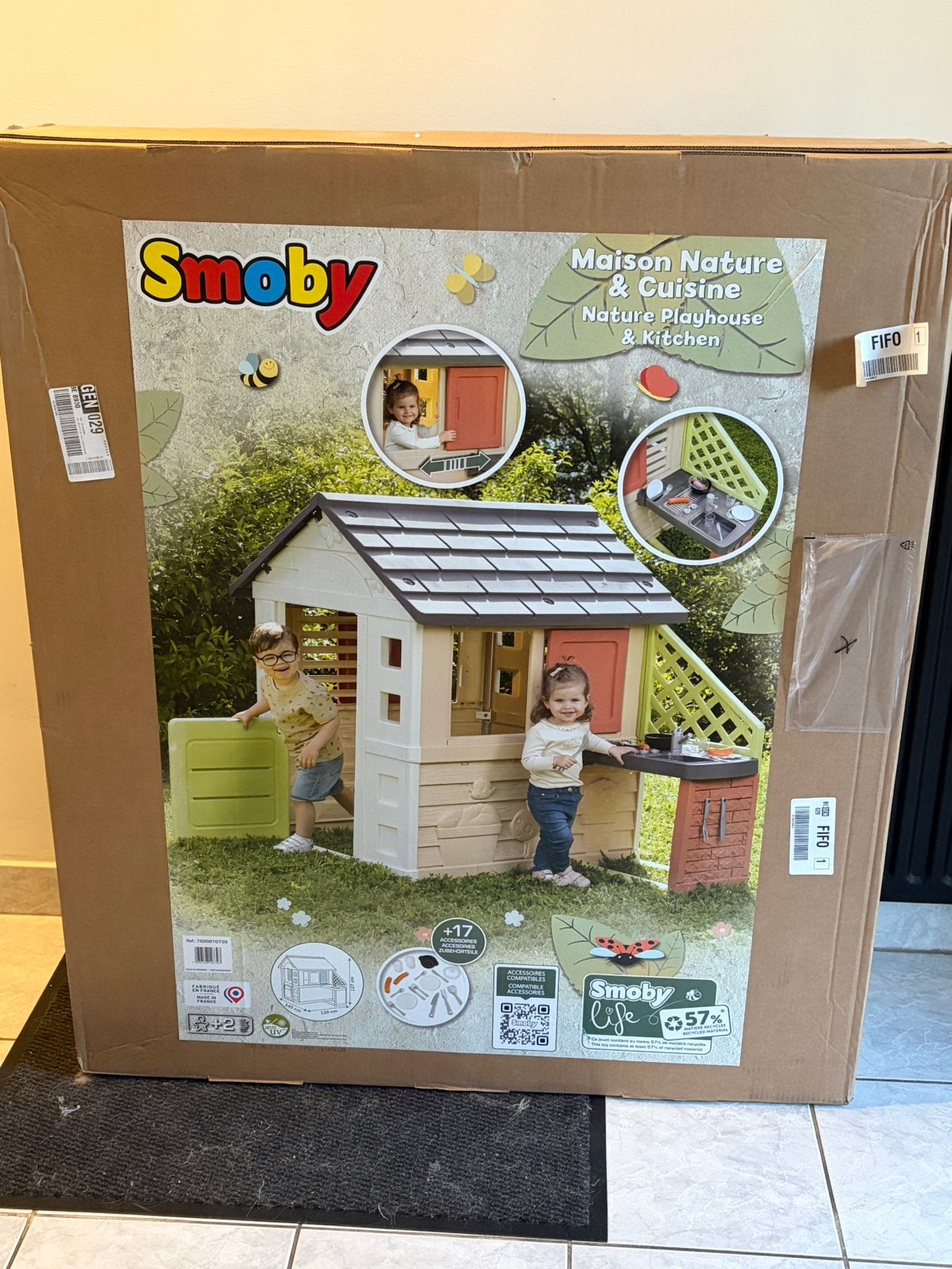 Smoby nature met keuken buitenspeelhuis. NIEUW!, Ophalen, Nieuw, Plastic