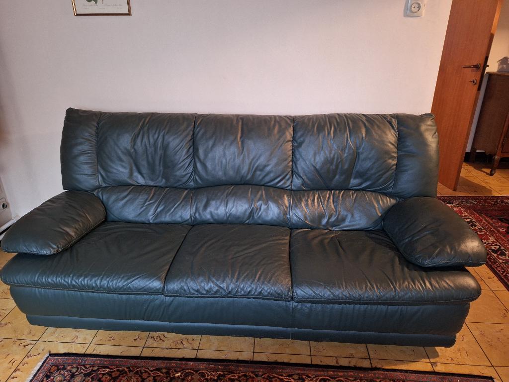 zetel 3 zit (groen), Huis en Inrichting, Zetels | Zetels, Ophalen, Kunststof, Driepersoons, 75 tot 100 cm
