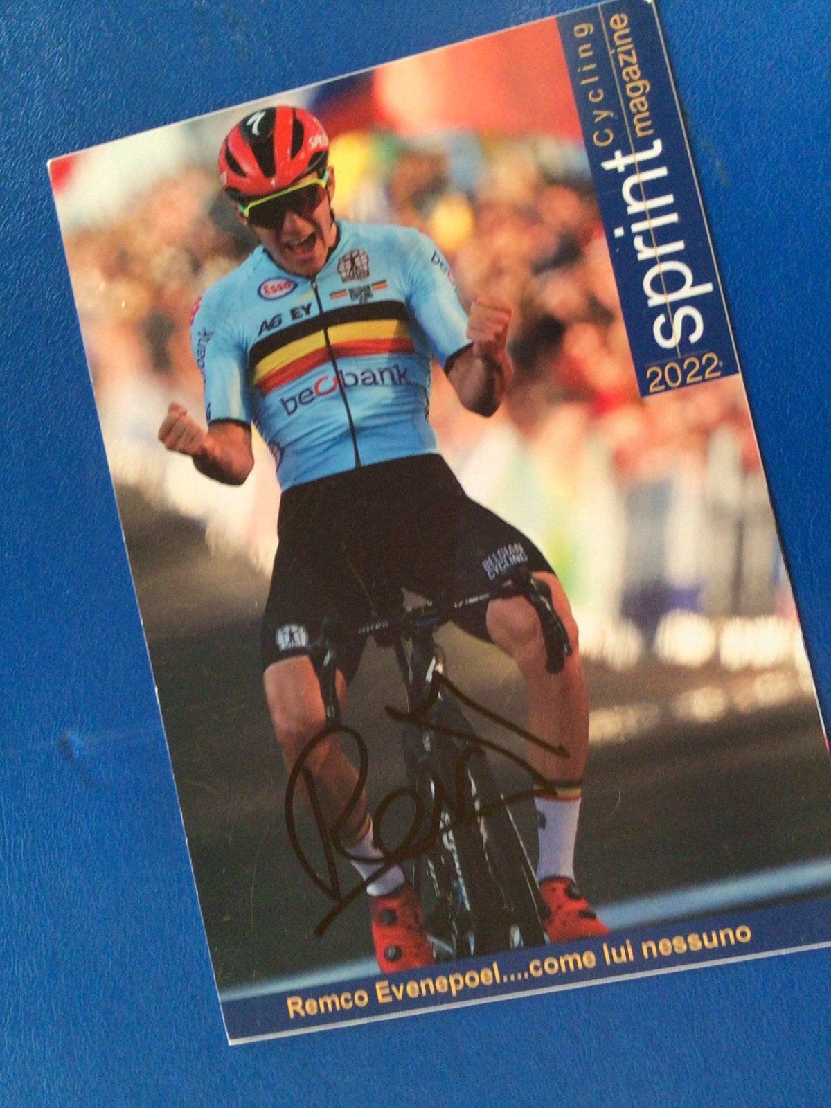 wielerkaart team quick step wk remco evenepoel signe, Enlèvement ou Envoi, Comme neuf