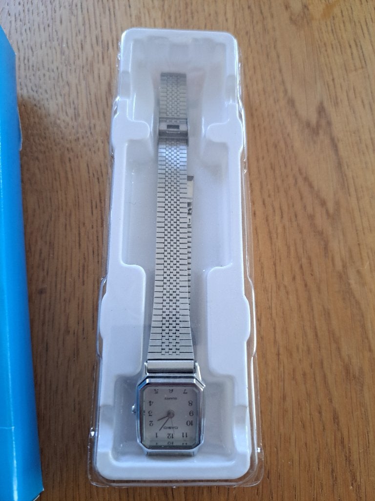 Vintage horloge dames, Staal, Met bandje, Polshorloge, Onbekend