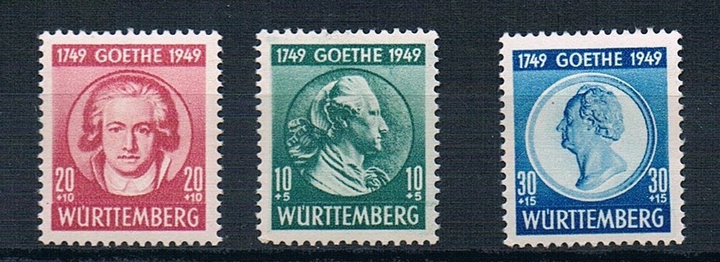 Württemberg: Michel 44/46 postfris, Ophalen of Verzenden, Overige periodes, Postfris