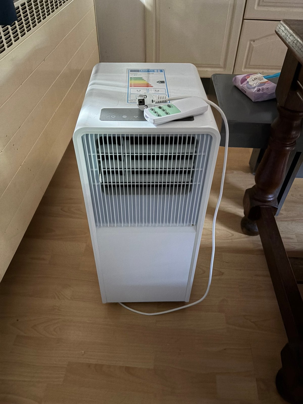 Mobiele airco 7000 btu, Ophalen, Zo goed als nieuw, Mobiele airco, 2 snelheden