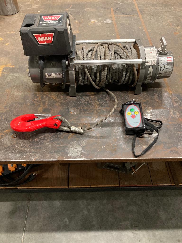 Warn lier m8000, Enlèvement, Utilisé