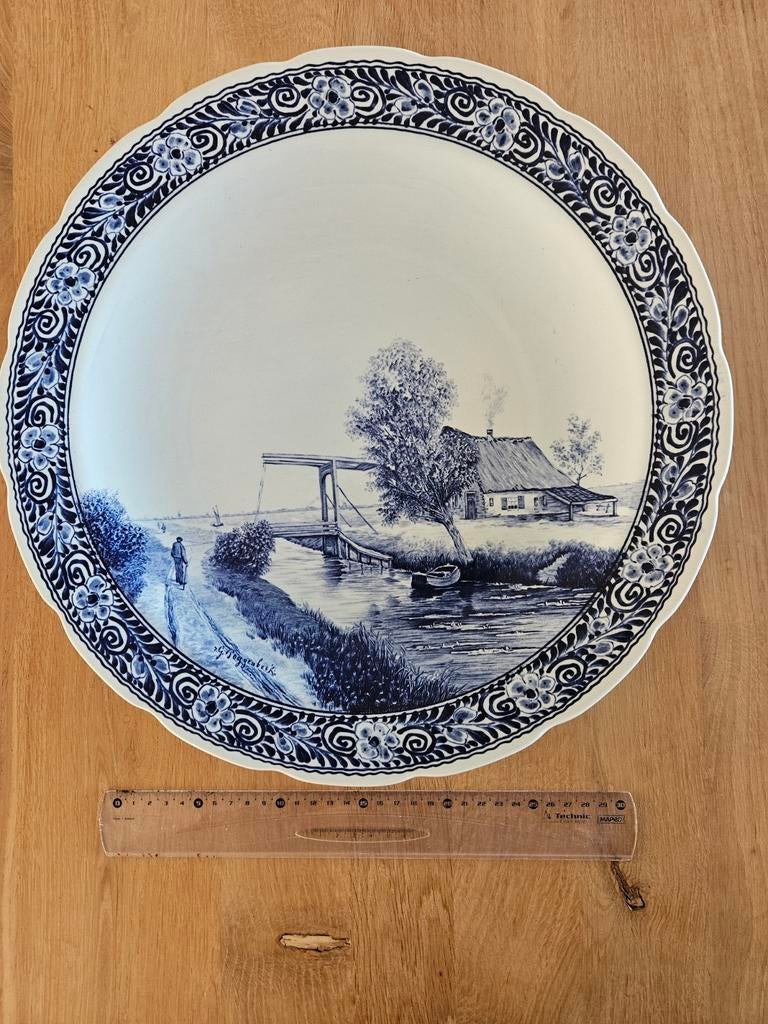 Delfs blauw mega wandbord, Ophalen