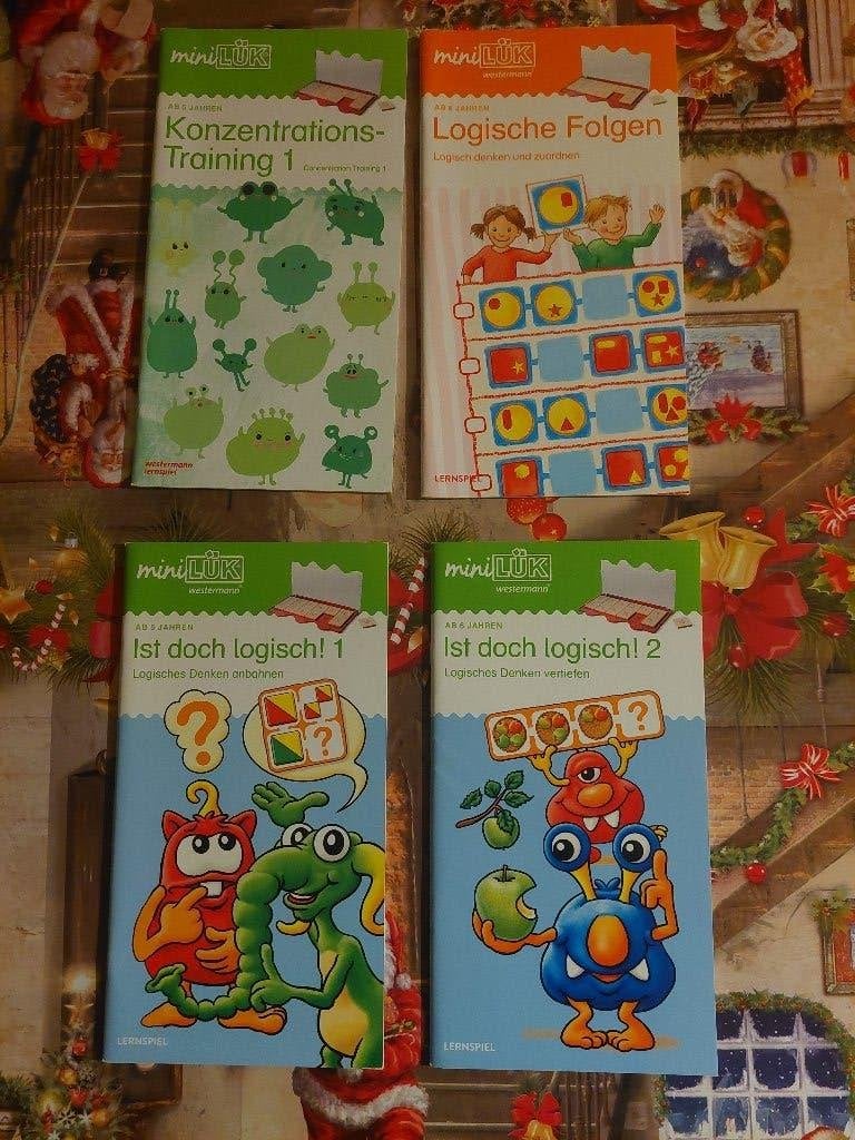 4 Duitstalige boekjes Mini Loco (MiniLük), Kinderen en Baby's, Ophalen of Verzenden, Gebruikt, Puzzelen