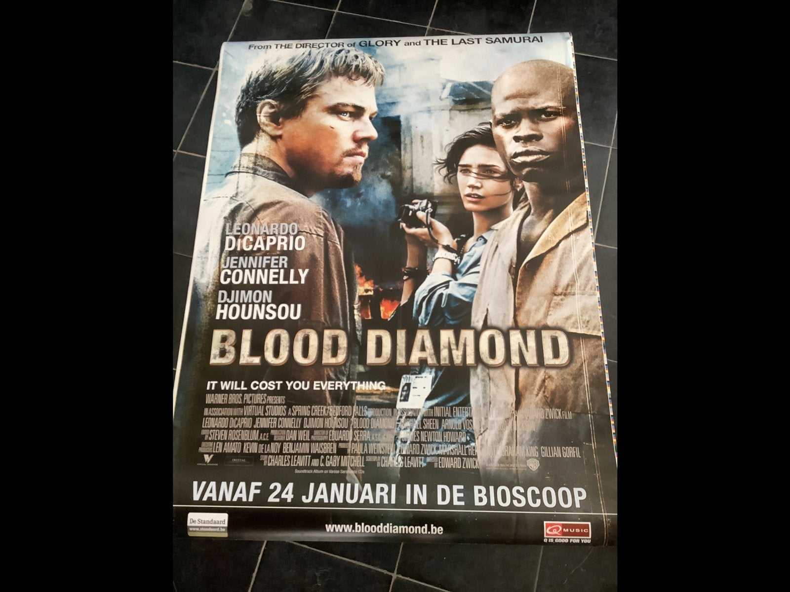 BLOOD DIAMOND   FILMPOSTER   120-160 cm, Ophalen of Verzenden, Zo goed als nieuw