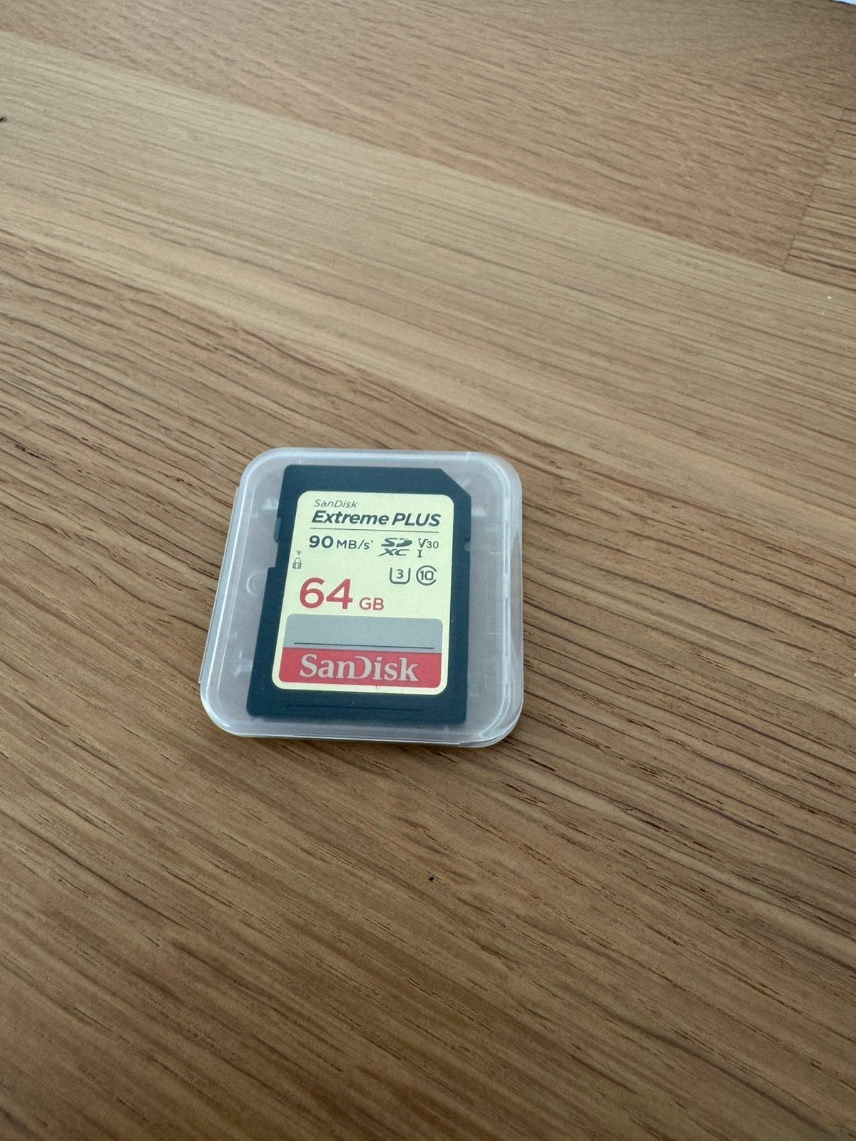 Sandisk Extreme PLUS 64 GB, Ophalen of Verzenden, Zo goed als nieuw, SDXC, 64 GB