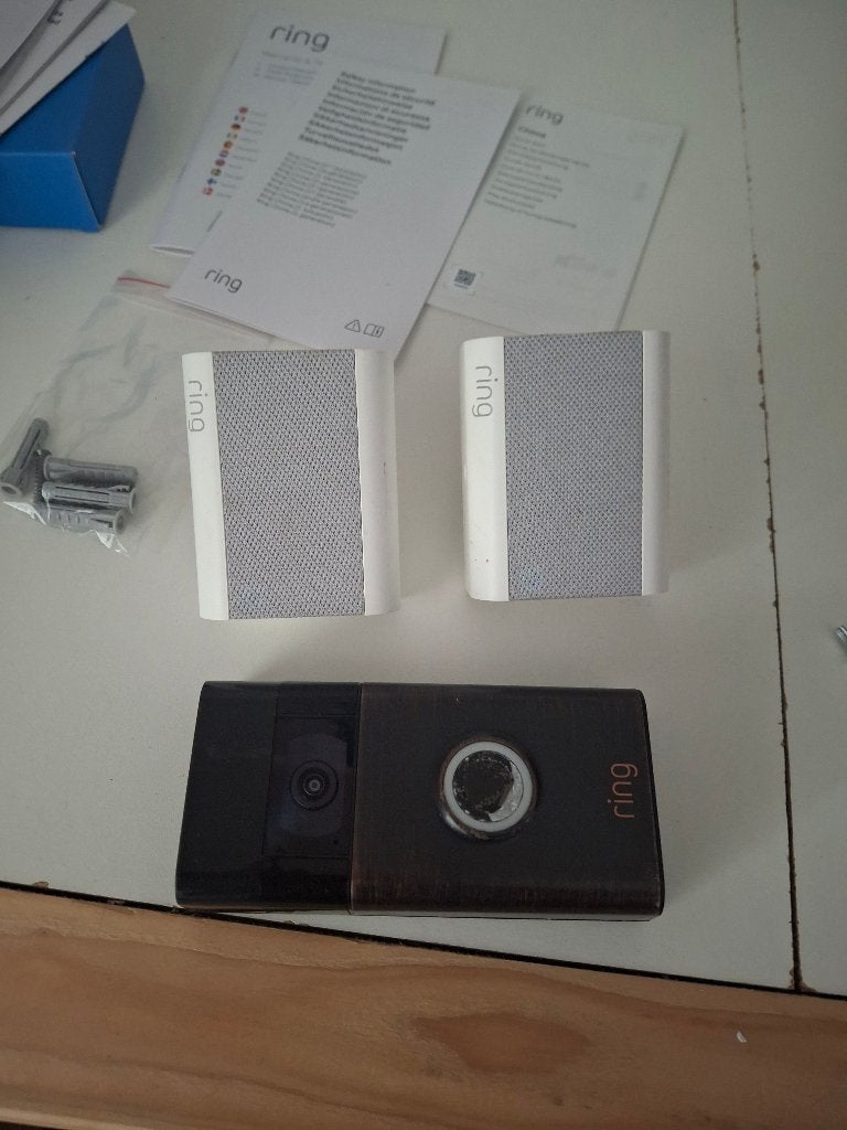 Ring Video Deurbel met 2 Chime, Ophalen of Verzenden, Bewegingsdetectiesensor, Gebruikt, Draadloos