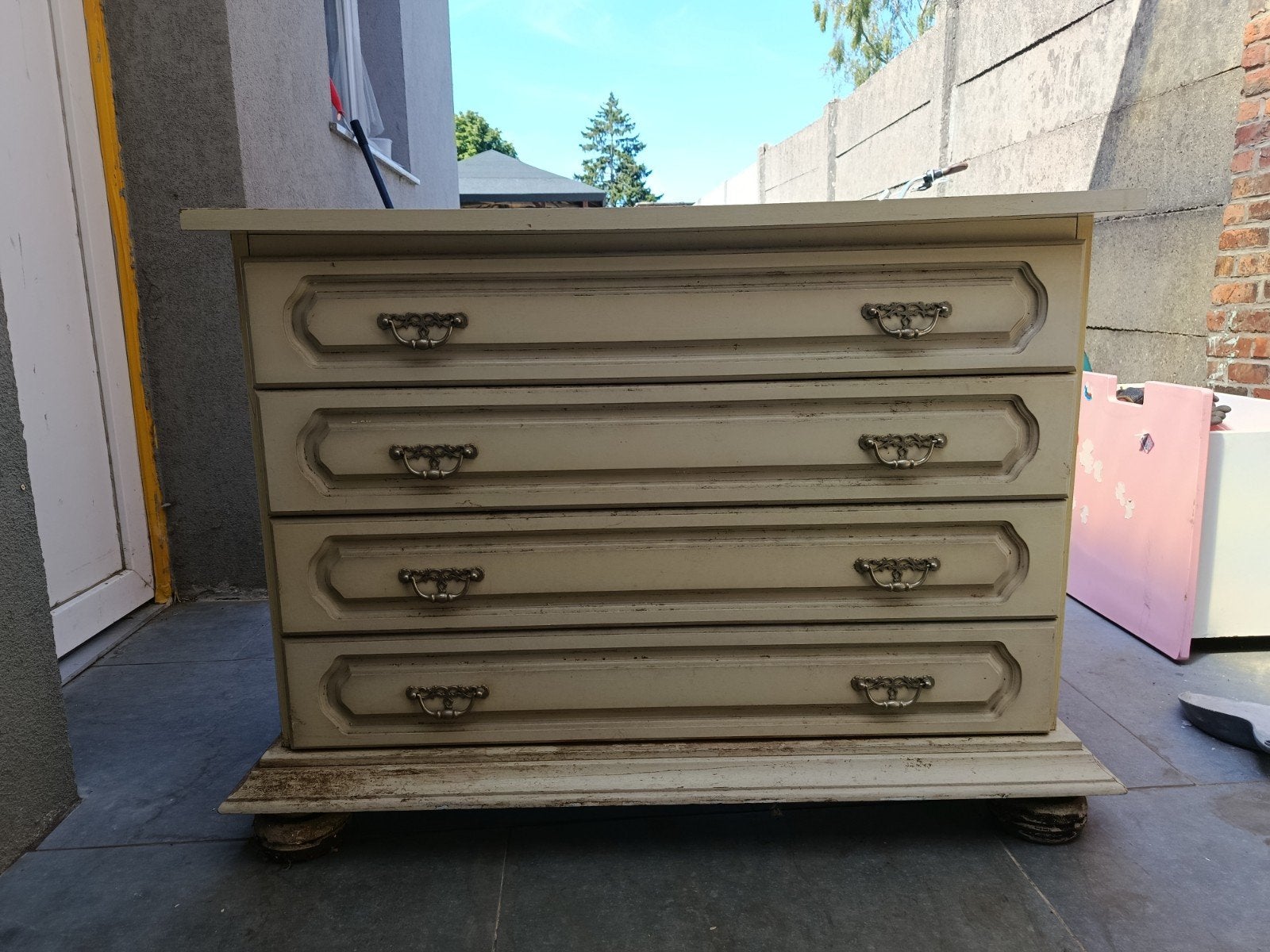 couverts avec miroir (ancien),, Maison & Meubles, Armoires | Commodes, Enlèvement