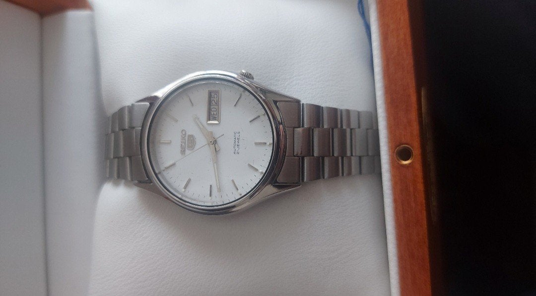 Montre Seiko automatique neuve, Ophalen, Staal, Polshorloge, Nieuw