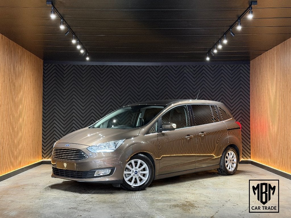 ✅Ford Grand C-Max 1.5 EcoBoost GARANTIE Navi Leer Z.verw PDC, Dealer onderhouden, Monovolume, 1498 cc, 4 cilinders