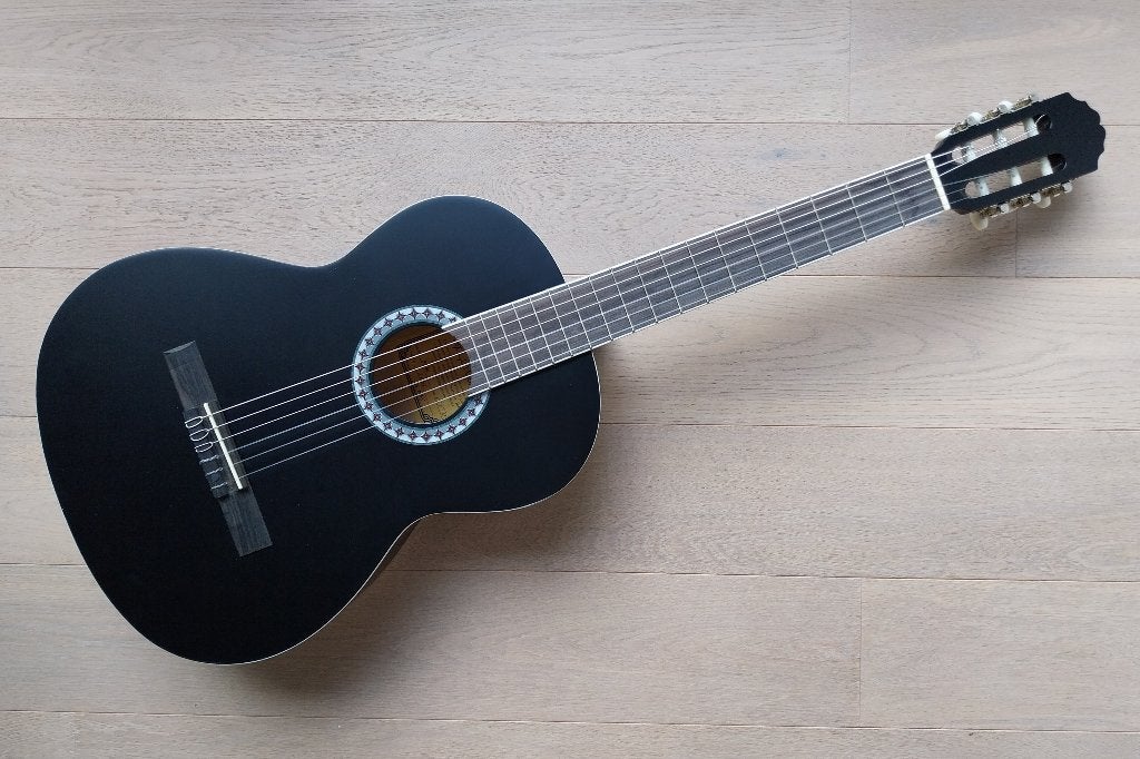 Akoestische gitaar Six Gun - Black Satin in perfecte staat!, Ophalen of Verzenden, Zo goed als nieuw, Klassieke of Spaanse gitaar