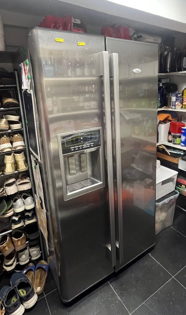 Whirpool American Frigo, Ophalen, Gebruikt, 75 tot 100 liter, 60 cm of meer