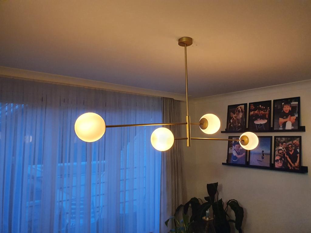 Hanglamp goud (Loods 5), Huis en Inrichting, Lampen | Hanglampen, Ophalen