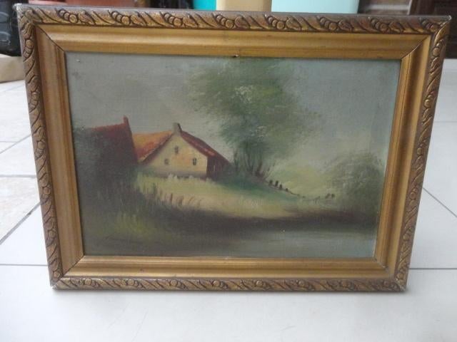 oud schilderijtje, Antiek en Kunst, Ophalen of Verzenden