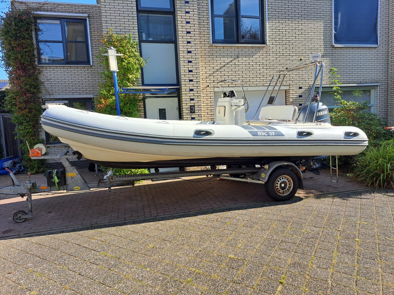 REMORQUE BSC57 YAMAHA F150 RIBA, Sports nautiques & Bateaux, 50 cm, Essence, 57 m, Enlèvement