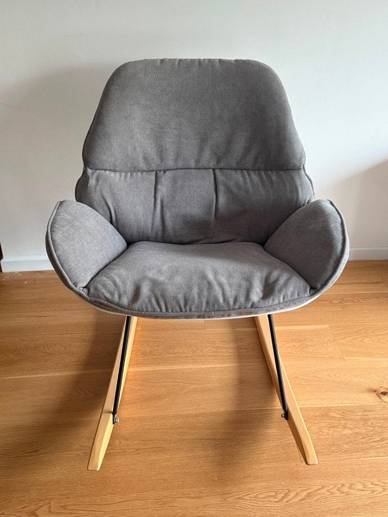 Rocking Chair Fauteuil à bascule Lounge - Childhome, Maison & Meubles, Chaises, Gris, Tissus, Comme neuf, Enlèvement