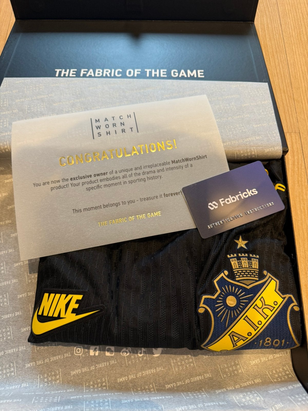 Matchworn en gesigneerd shirt Karlsson AIK, Shirt, Ophalen of Verzenden, Zo goed als nieuw, Mws