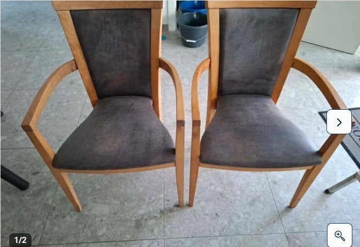 4 chaises (2 avec accoudoirs), Enlèvement, Utilisé