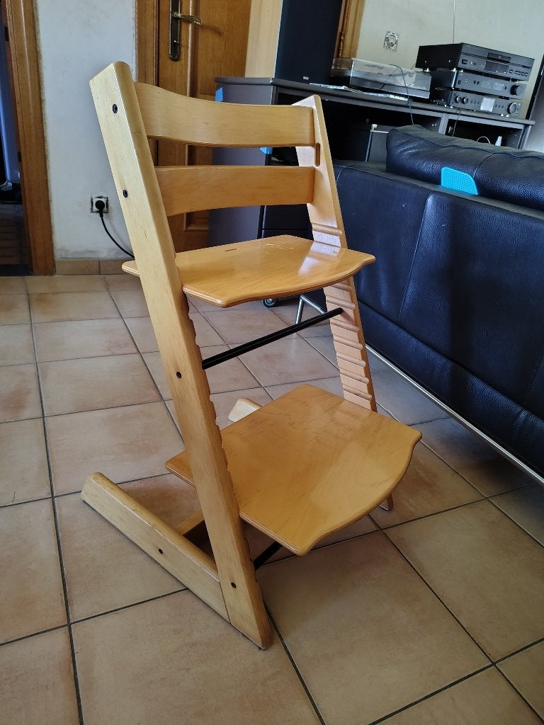 Stokke trip trap stoel, Kinderen en Baby's, Kinderstoelen, Ophalen, Zo goed als nieuw, Meegroeistoel, Aanschuifbaar
