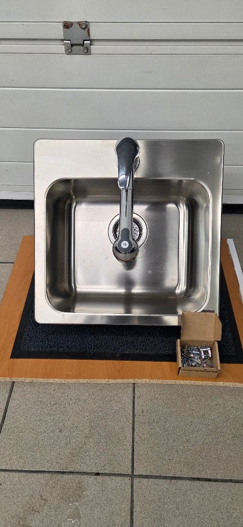 Evier Inox + mitigeur cuisine, Moins de 25 cm, Moins de 100 cm, Enlèvement, Utilisé