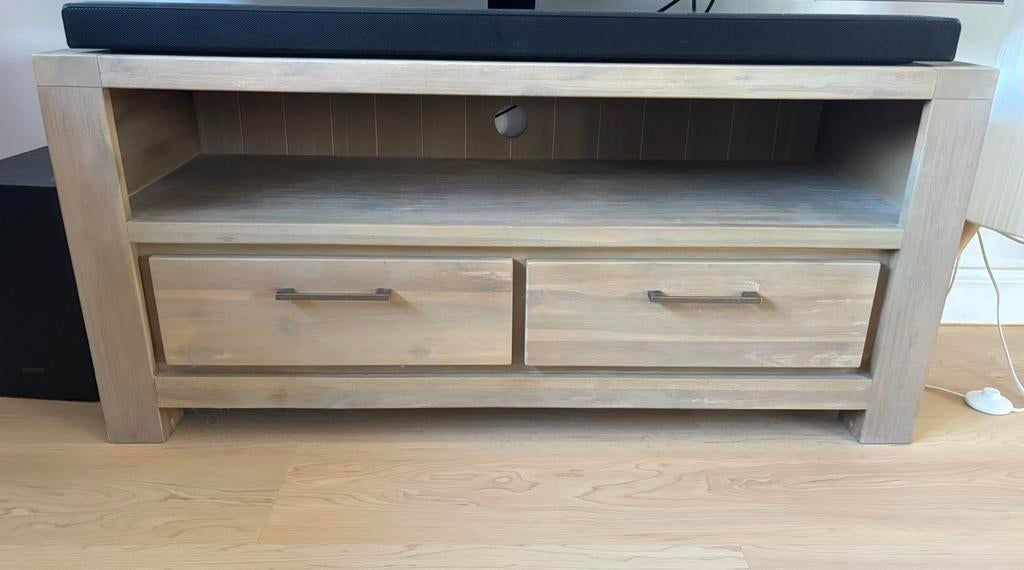 Houten tv meubel 120 cm, Ophalen, Gebruikt