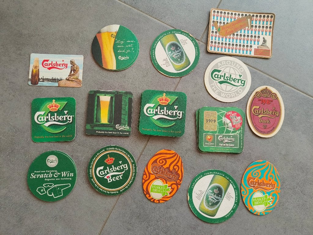 Bierkaartjes Carlsberg, Verzamelen, Ophalen, Gebruikt, Viltje(s), Overige merken