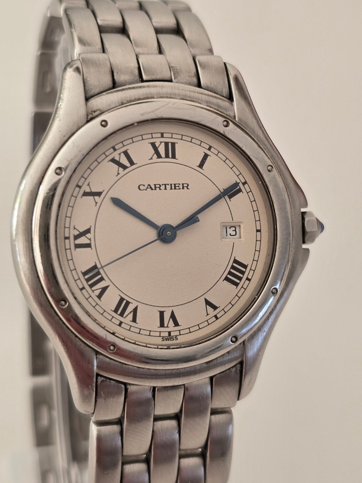 Montre Cartier Panthère Cougar, Montre-bracelet, Autres marques, Enlèvement ou Envoi, Acier