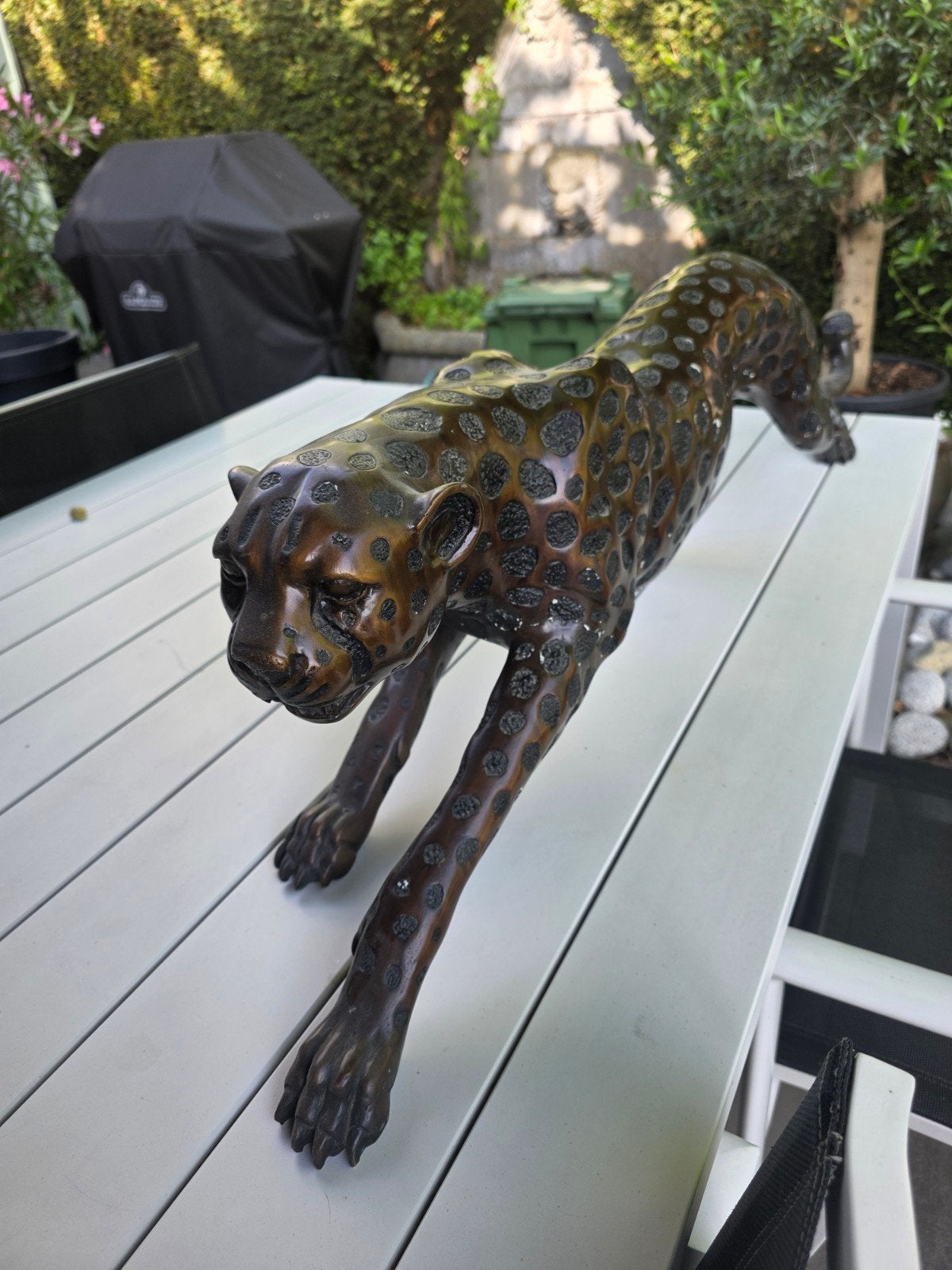 Bronzen beeld panter/luipaard, Antiek en Kunst, Ophalen