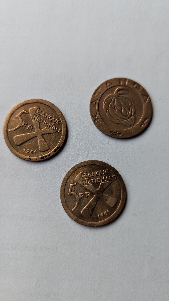 Lot Katanga 5 Fr, Postzegels en Munten, Ophalen of Verzenden
