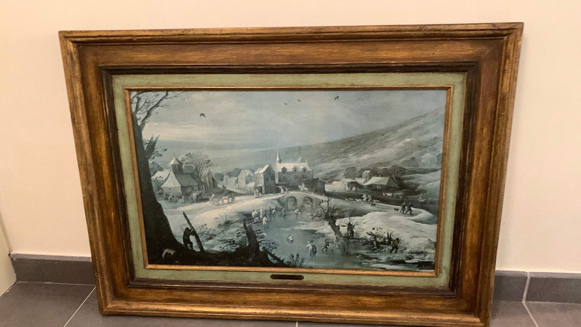 Peinture - reproduction P.Brueghel 1528-Ec. Flamand. 1569, Enlèvement, Paysage urbain / rural, Toile