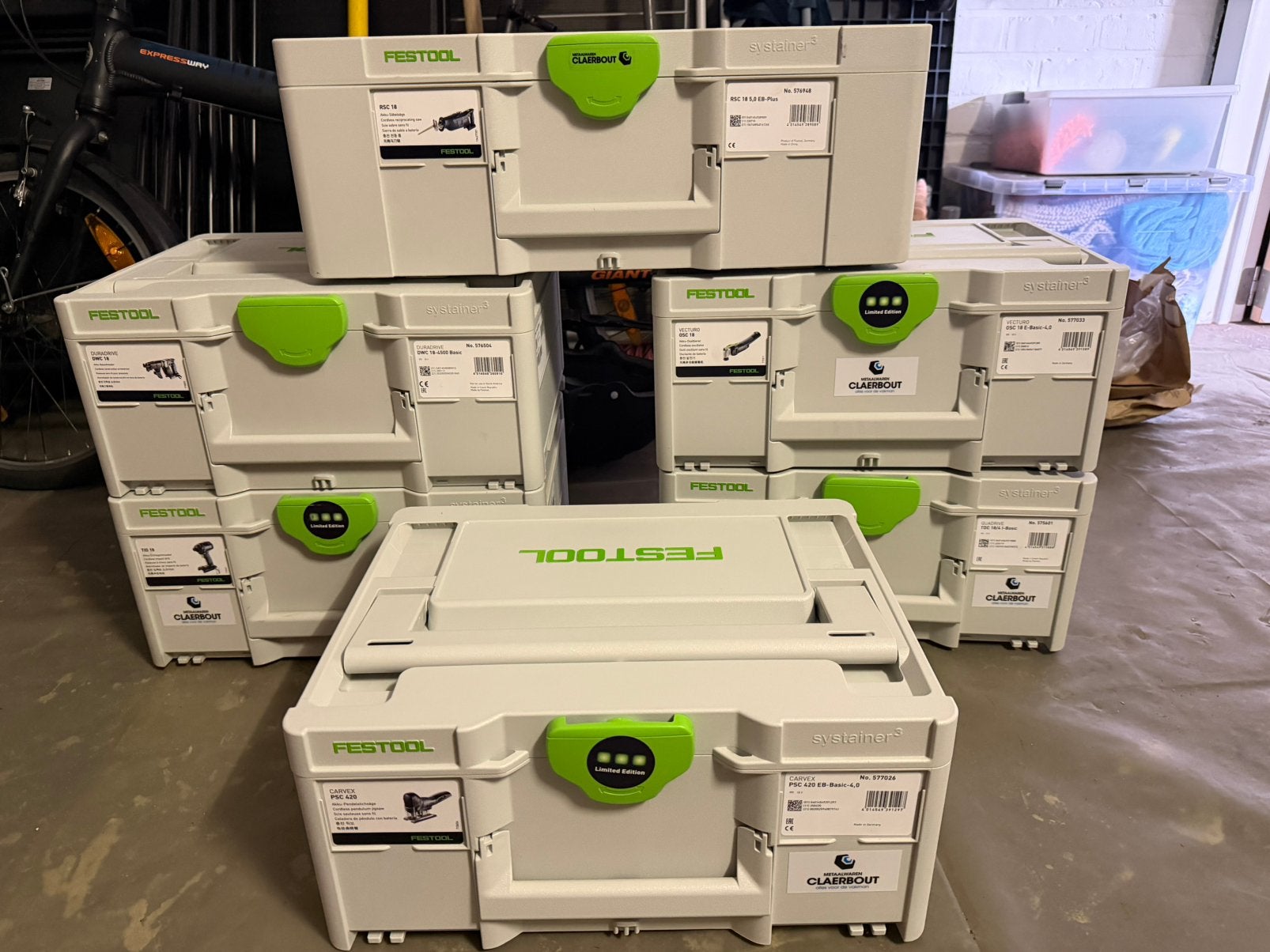 Partij Festool machines – alles te koop – doe een bod, Doe-het-zelf en Bouw, Ophalen of Verzenden, Zo goed als nieuw