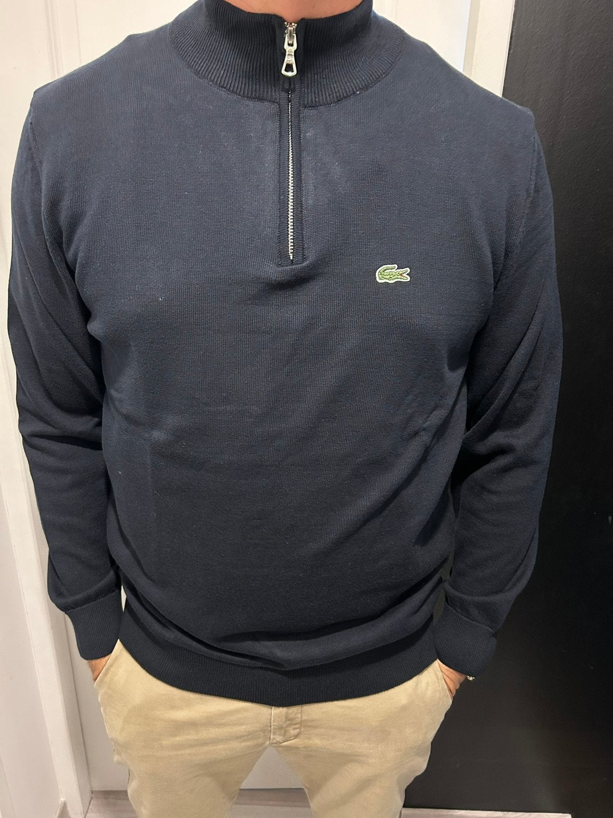 Pull zip lacoste, Envoi, Neuf, Taille 52/54 (L), Bleu