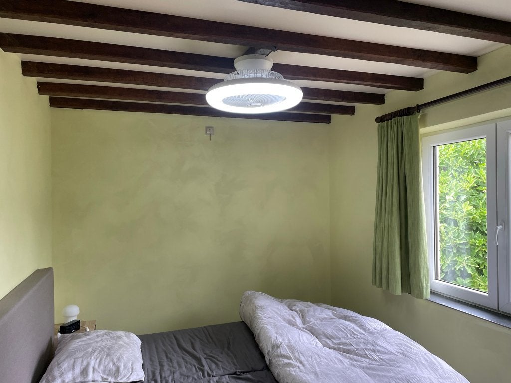 Design plafondventilator wit incl. LED dimbaar - Clima, Elektronische apparatuur, Ophalen, Ventilator met afstandsbediening, Zo goed als nieuw