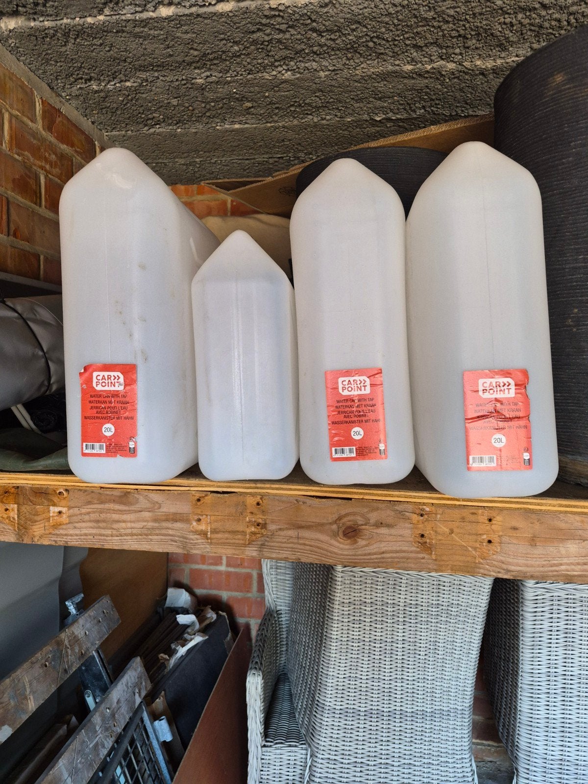 water bedons  3 20l twee  van 10l, Ophalen, Zo goed als nieuw