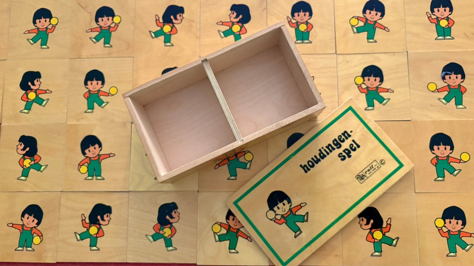 Jeu de postures en bois. Rétro. Rolf b.v. Holland, Enlèvement, Comme neuf